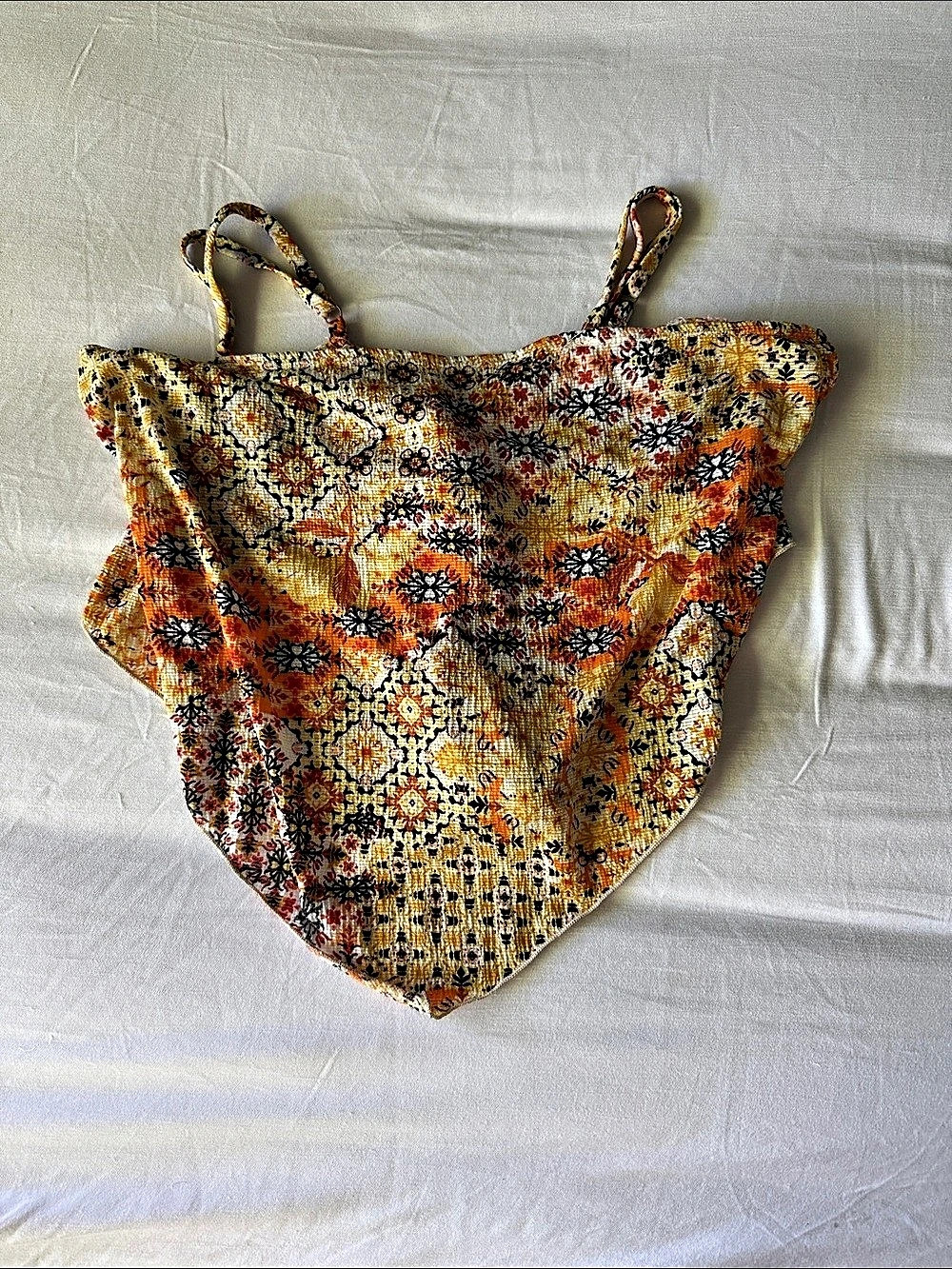 Printed Handkerchief Hem Camisole